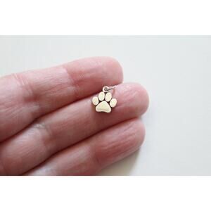 Sterling Silver Paw Print Charm